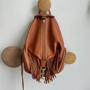 Rebecca Minkoff Leather Fringe Backpack – Cognac